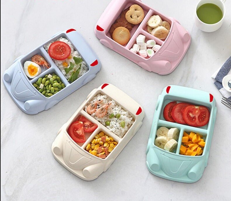 Kids Car Shaped Lunchbox With Multiple Food Compartments - Nalani - UK Fashion Clothing and Decor