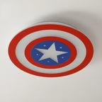 Kids Led Captain Shield Flush Mount Ceiling Light Red Blue - Nalani - UK Fashion Clothing and Decor