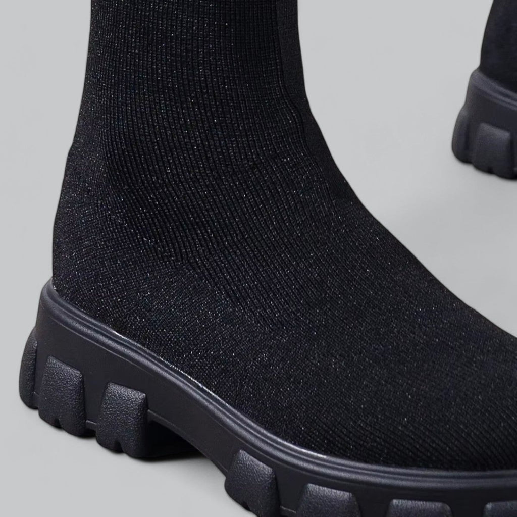 Knee High Boots With Chunky Platform Heel For Women - Nalani - UK Fashion Clothing and Decor