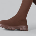 Knee High Boots With Chunky Platform Heel For Women - Nalani - UK Fashion Clothing and Decor