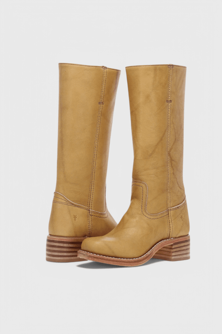 Knee High Boots With Stacked Heel And Round Toe For Women - Nalani - UK Fashion Clothing and Decor