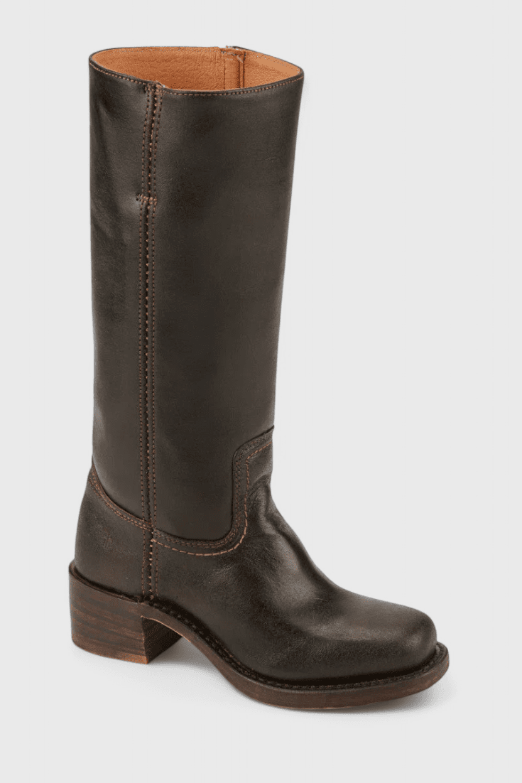 Knee High Boots With Stacked Heel And Round Toe For Women - Nalani - UK Fashion Clothing and Decor