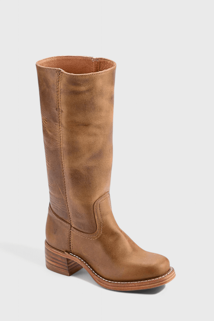 Knee High Boots With Stacked Heel And Round Toe For Women - Nalani - UK Fashion Clothing and Decor