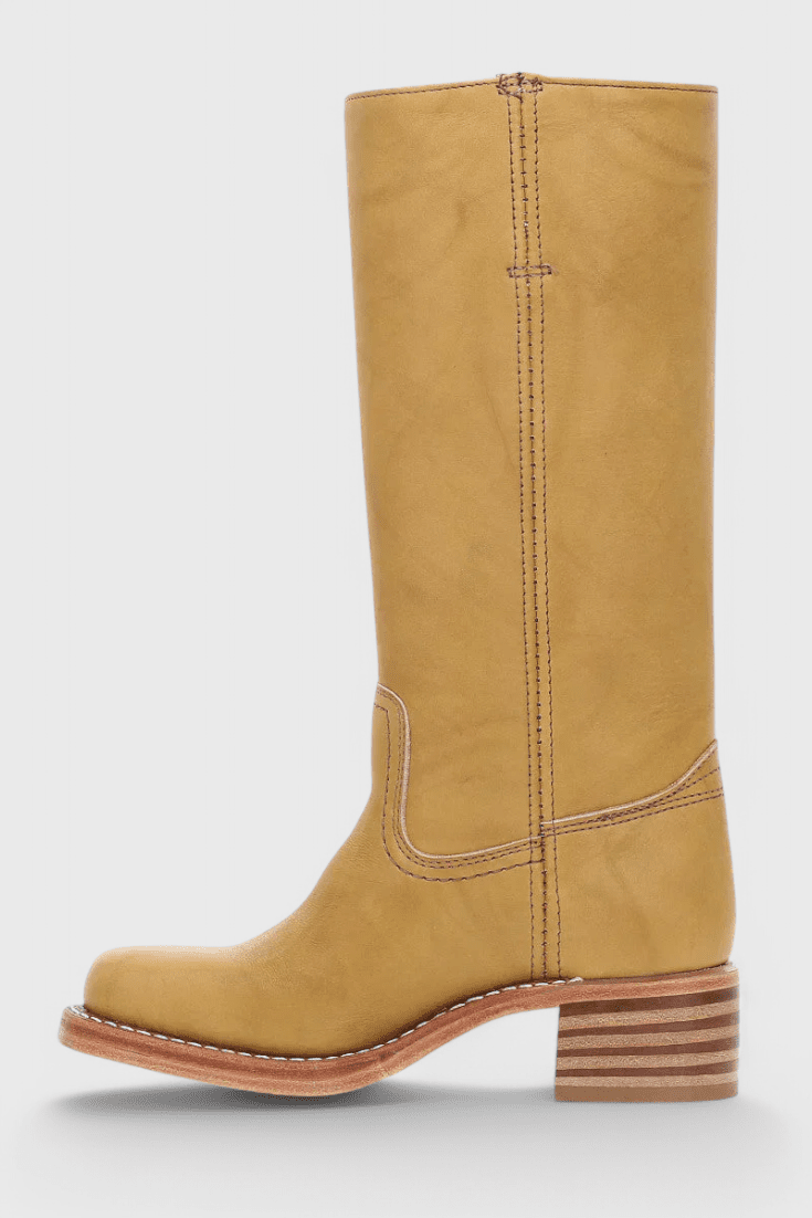 Knee High Boots With Stacked Heel And Round Toe For Women - Nalani - UK Fashion Clothing and Decor