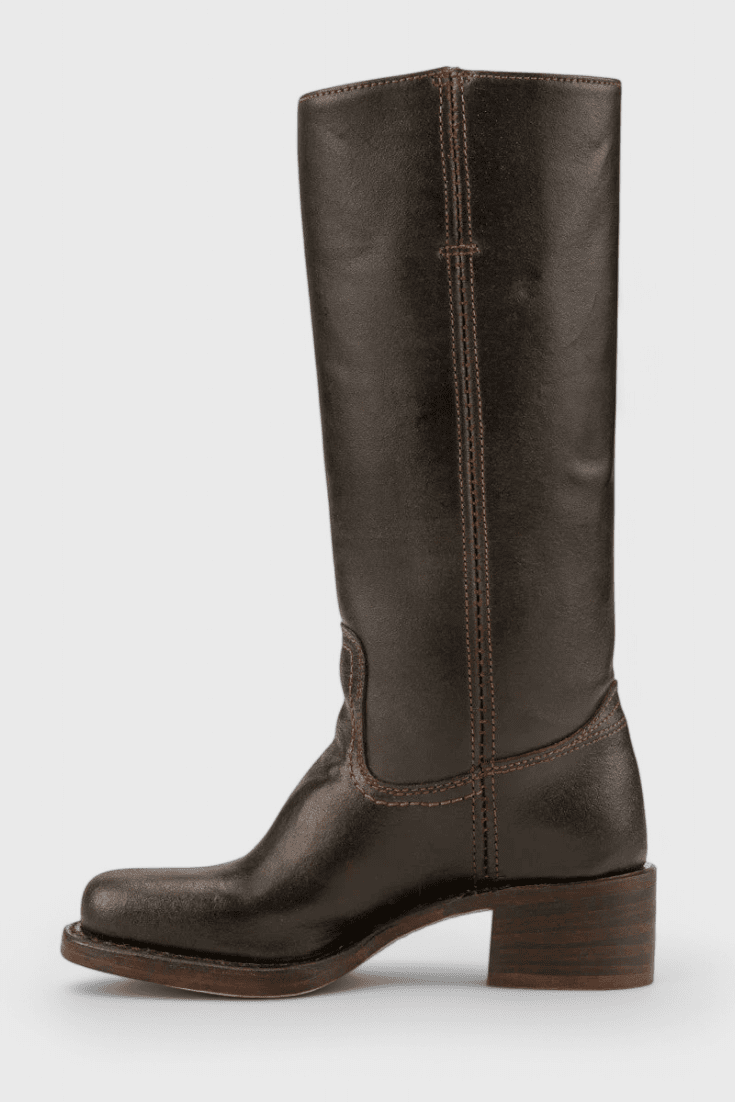 Knee High Boots With Stacked Heel And Round Toe For Women - Nalani - UK Fashion Clothing and Decor