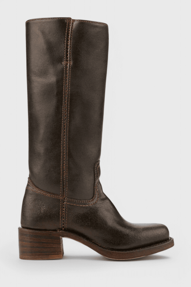 Knee High Boots With Stacked Heel And Round Toe For Women - Nalani - UK Fashion Clothing and Decor
