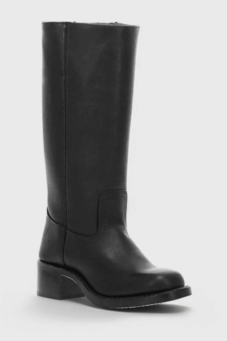 Knee High Boots With Stacked Heel And Round Toe For Women - Nalani - UK Fashion Clothing and Decor