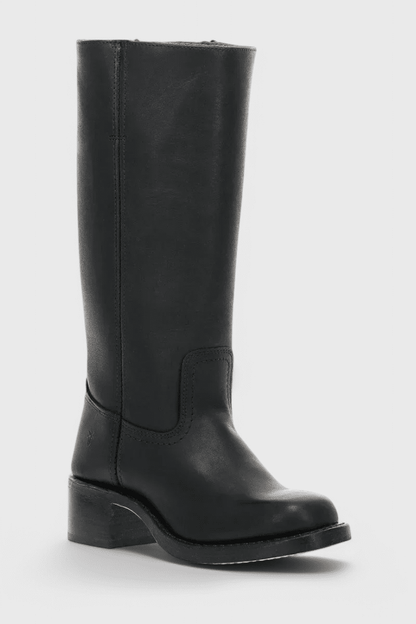 Knee High Boots With Stacked Heel And Round Toe For Women - Nalani - UK Fashion Clothing and Decor