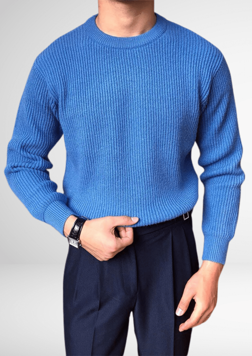 Knitted Crew Neck Jumper All Season Smart Casual Essential - Nalani - UK Fashion Clothing and Decor