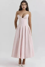 Laarni Dress With Sculpted Bodice And Boning And Voluminous Skirt - Nalani - Fashion Clothing and Decor