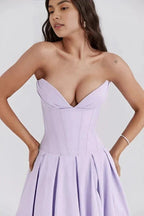 Laarni Dress With Sculpted Bodice And Boning And Voluminous Skirt - Nalani - Fashion Clothing and Decor