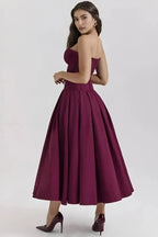 Laarni Dress With Sculpted Bodice And Boning And Voluminous Skirt - Nalani - Fashion Clothing and Decor