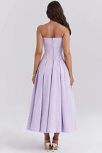 Laarni Dress With Sculpted Bodice And Boning And Voluminous Skirt - Nalani - Fashion Clothing and Decor