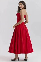 Laarni Dress With Sculpted Bodice And Boning And Voluminous Skirt - Nalani - Fashion Clothing and Decor