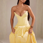 Laarni Dress With Sculpted Bodice And Boning And Voluminous Skirt - Nalani - Fashion Clothing and Decor