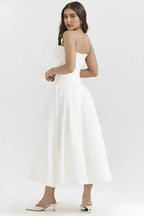 Laarni Dress With Sculpted Bodice And Boning And Voluminous Skirt - Nalani - Fashion Clothing and Decor