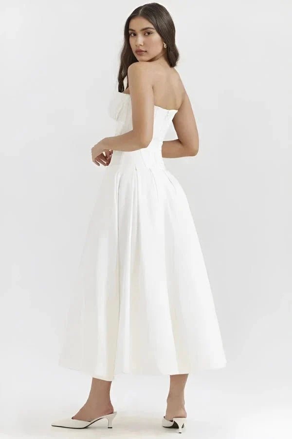 Laarni Dress With Sculpted Bodice And Boning And Voluminous Skirt - Nalani - Fashion Clothing and Decor