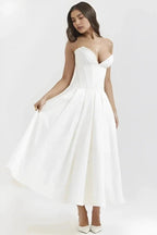 Laarni Dress With Sculpted Bodice And Boning And Voluminous Skirt - Nalani - Fashion Clothing and Decor