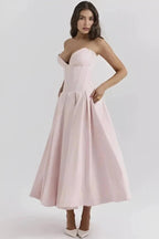 Laarni Dress With Sculpted Bodice And Boning And Voluminous Skirt - Nalani - Fashion Clothing and Decor