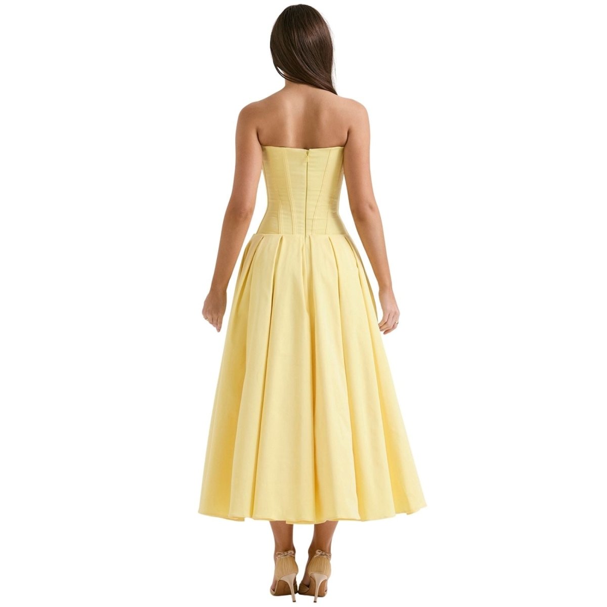 Laarni Dress With Sculpted Bodice And Boning And Voluminous Skirt - Nalani - Fashion Clothing and Decor