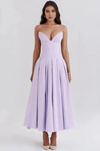 Laarni Dress With Sculpted Bodice And Boning And Voluminous Skirt - Nalani - Fashion Clothing and Decor