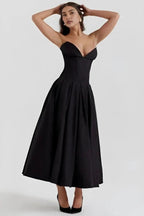 Laarni Dress With Sculpted Bodice And Boning And Voluminous Skirt - Nalani - Fashion Clothing and Decor