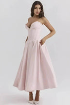 Laarni Dress With Sculpted Bodice And Boning And Voluminous Skirt - Nalani - Fashion Clothing and Decor