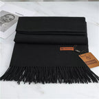 Large Soft Winter Scarf - Warm Shawl with Tassels - Nalani - Fashion Clothing and Decor
