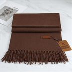 Large Soft Winter Scarf - Warm Shawl with Tassels - Nalani - Fashion Clothing and Decor