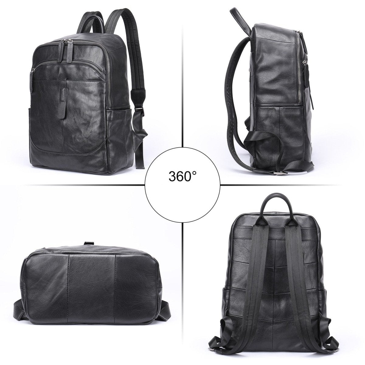 Leather Laptop Backpack 15.6 Inch For Business Travel - Nalani - UK Fashion Clothing and Decor