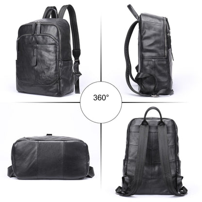 Leather Laptop Backpack 15.6 Inch For Business Travel - Nalani - UK Fashion Clothing and Decor