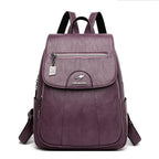 Leather Women Backpack Durable Elegant Daypack For Travel - Nalani - UK Fashion Clothing and Decor