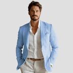 Lightweight Linen Summer Blazer For Elegant Warm Weather Looks - Nalani - UK Fashion Clothing and Decor