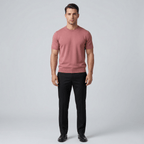 Lightweight Men's Cotton Short Sleeve Crew Neck Shirt Slim Fit - Nalani - UK and AUS Fashion Clothing and Decor