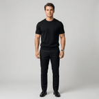 Lightweight Men's Cotton Short Sleeve Crew Neck Shirt Slim Fit - Nalani - UK and AUS Fashion Clothing and Decor