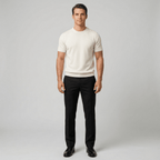 Lightweight Men's Cotton Short Sleeve Crew Neck Shirt Slim Fit - Nalani - UK and AUS Fashion Clothing and Decor