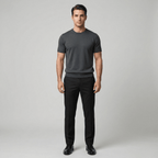 Lightweight Men's Cotton Short Sleeve Crew Neck Shirt Slim Fit - Nalani - UK and AUS Fashion Clothing and Decor