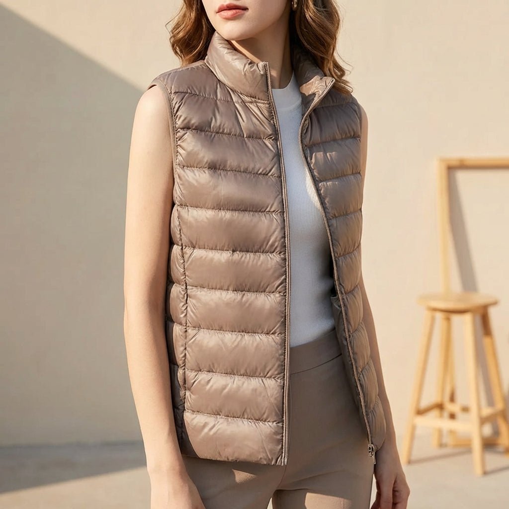 Lightweight Puffer Vest for Layering and All Season Warmth - Nalani - UK Fashion Clothing and Decor