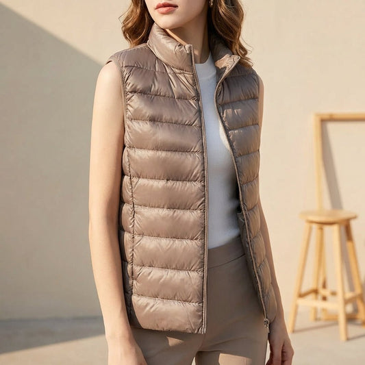 Lightweight Puffer Vest for Layering and All Season Warmth - Nalani - UK Fashion Clothing and Decor