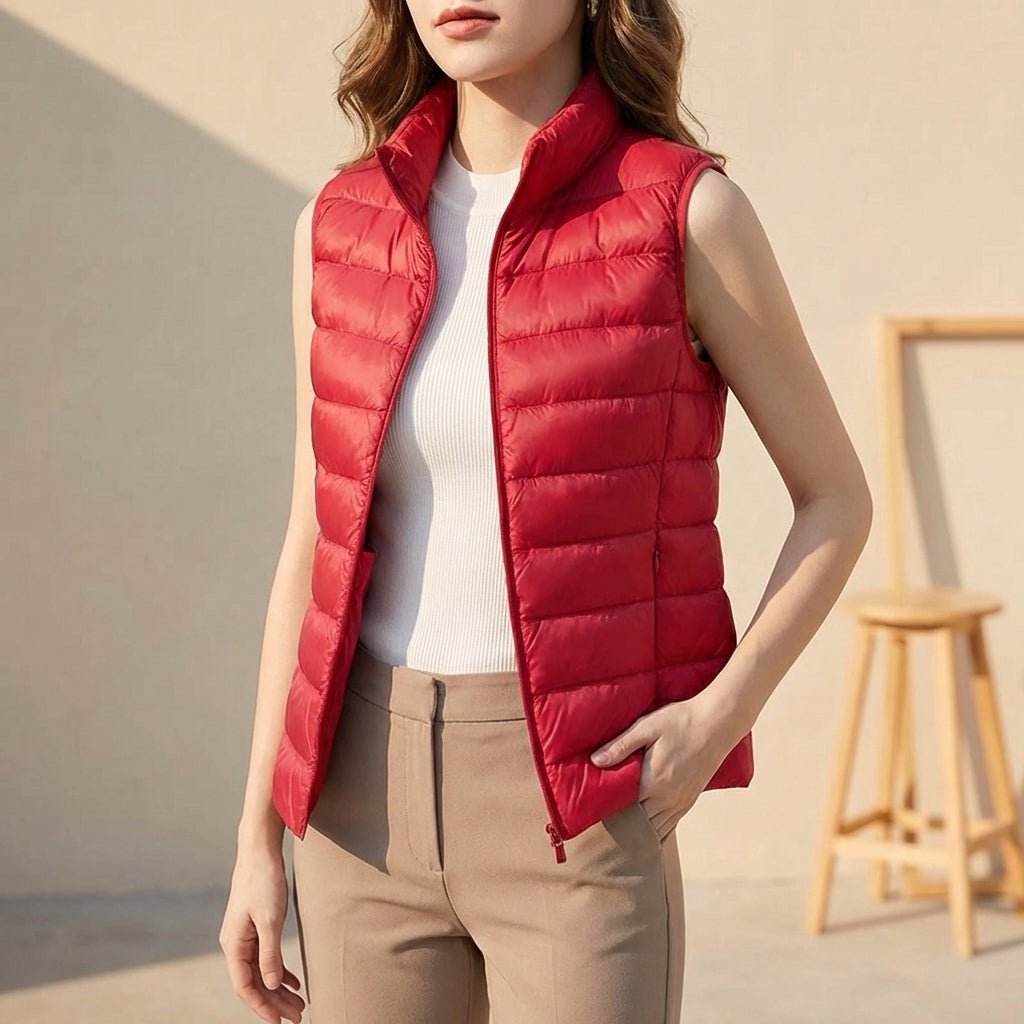 Lightweight Puffer Vest for Layering and All Season Warmth - Nalani - UK Fashion Clothing and Decor