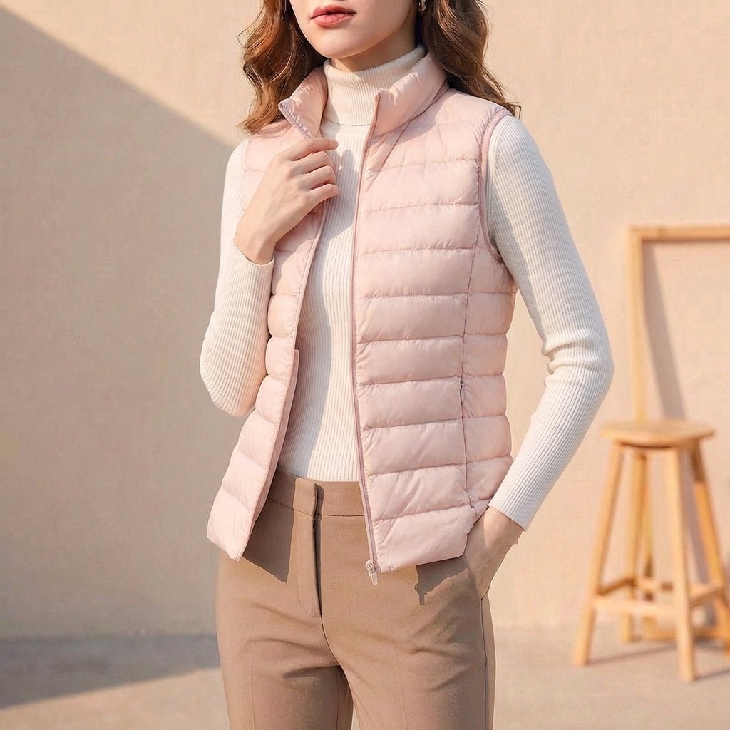 Lightweight Puffer Vest for Layering and All Season Warmth - Nalani - UK Fashion Clothing and Decor