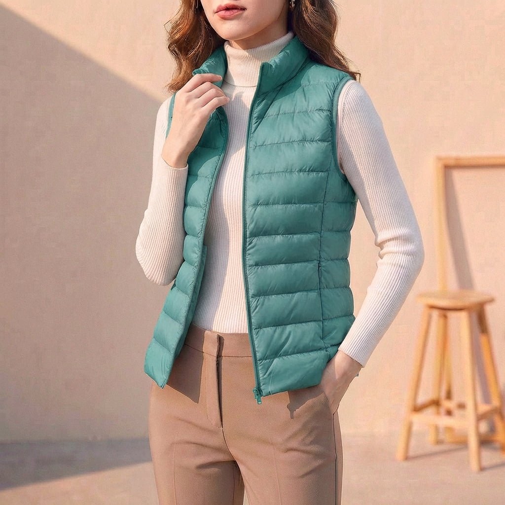 Lightweight Puffer Vest for Layering and All Season Warmth - Nalani - UK Fashion Clothing and Decor