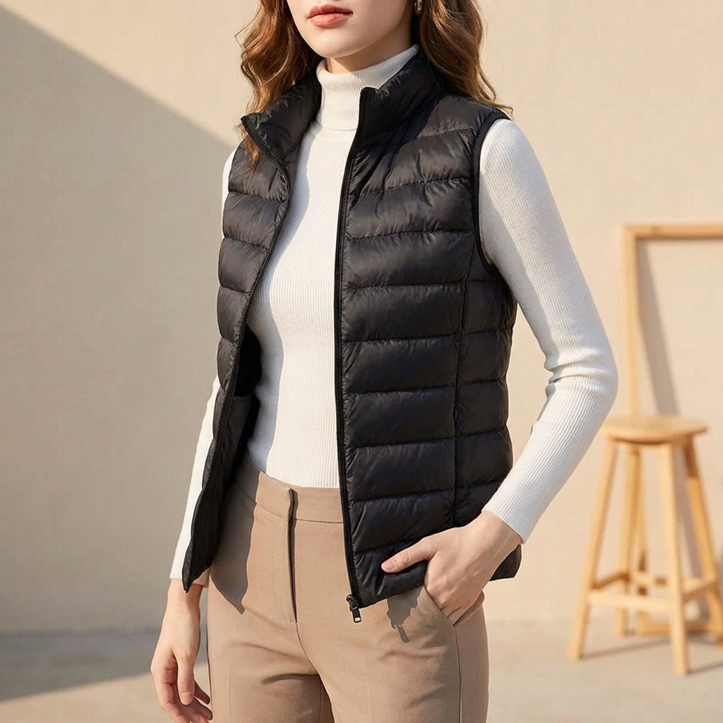 Lightweight Puffer Vest for Layering and All Season Warmth - Nalani - UK Fashion Clothing and Decor