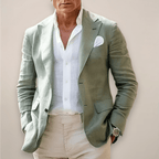 Linen Blend Casual Blazer For Men All Day Comfort Everyday - Nalani - UK Fashion Clothing and Decor