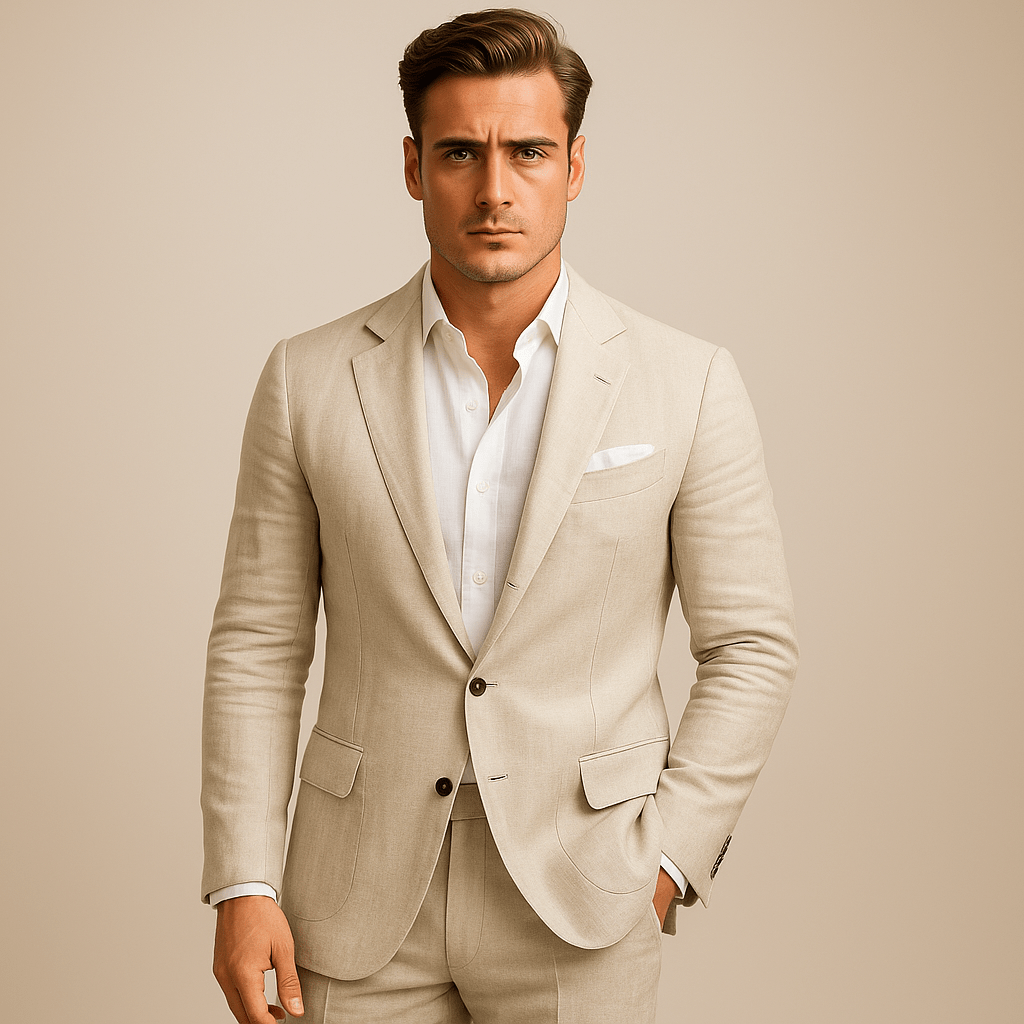 Linen Blend Casual Blazer For Men All Day Comfort Everyday - Nalani - UK Fashion Clothing and Decor