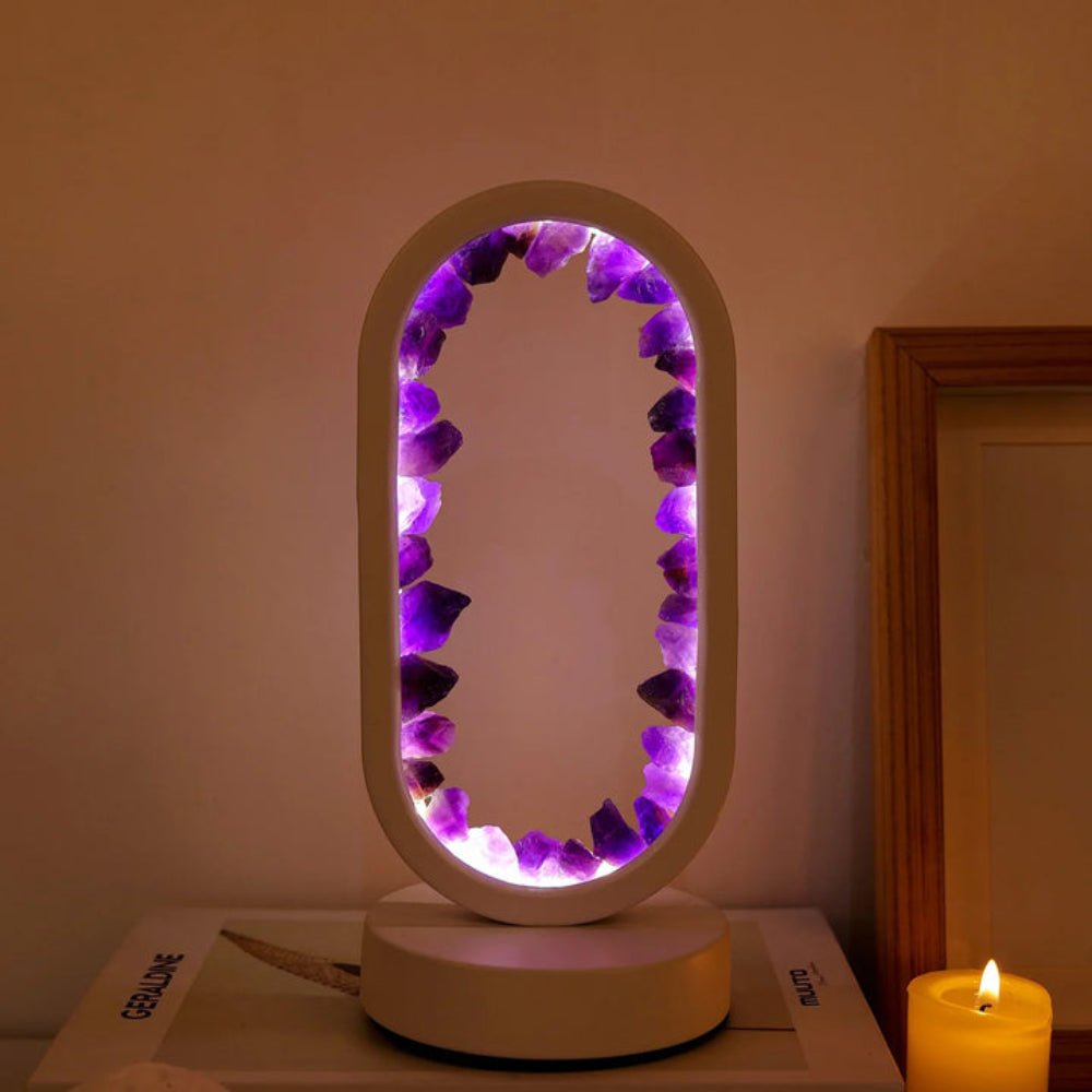 Lucento - Crystal Frame LED Lamp With Natural Crystals Glow Light - Nalani - UK Fashion Clothing and Decor