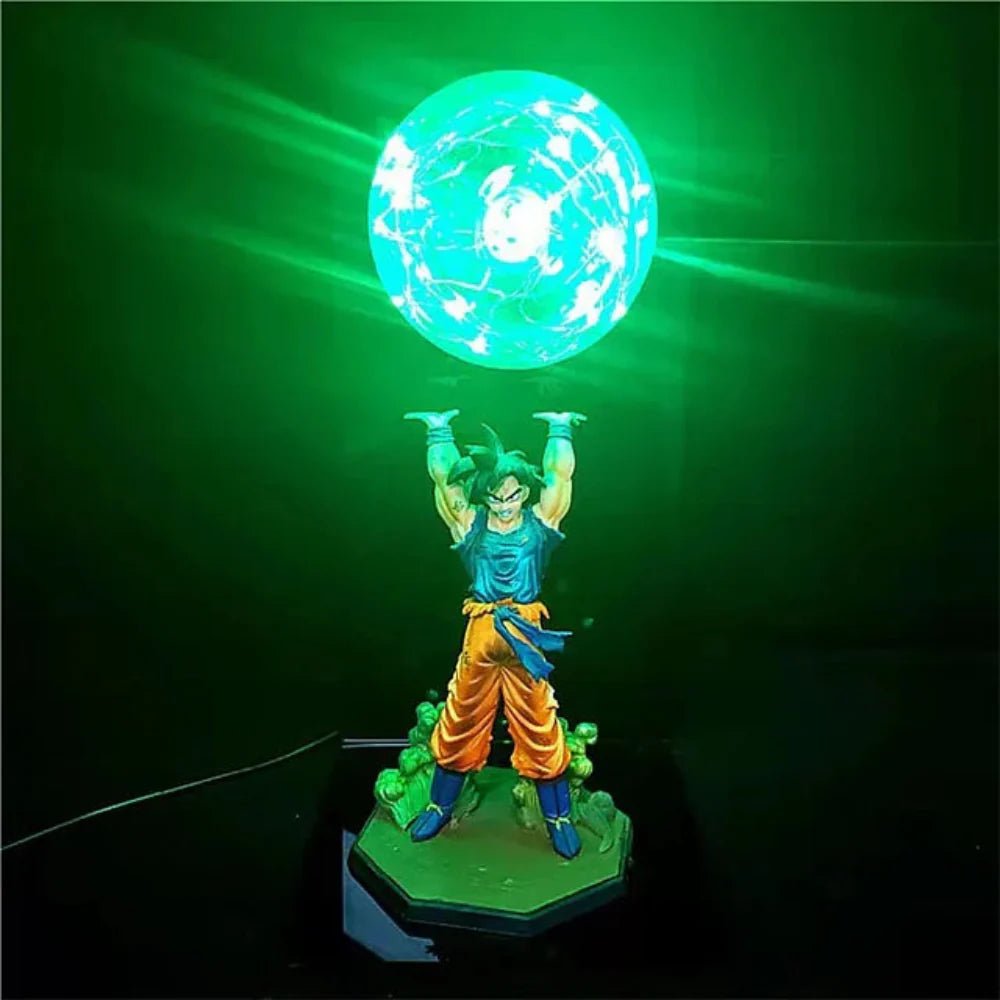 Lucento - Saiyan Power LED Lamp With Goku Figure Night Light - Nalani - UK Fashion Clothing and Decor