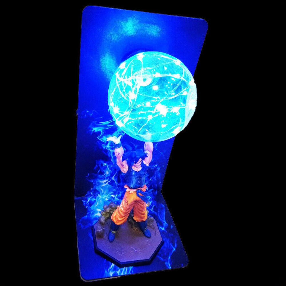 Lucento - Saiyan Power LED Lamp With Goku Figure Night Light - Nalani - UK Fashion Clothing and Decor