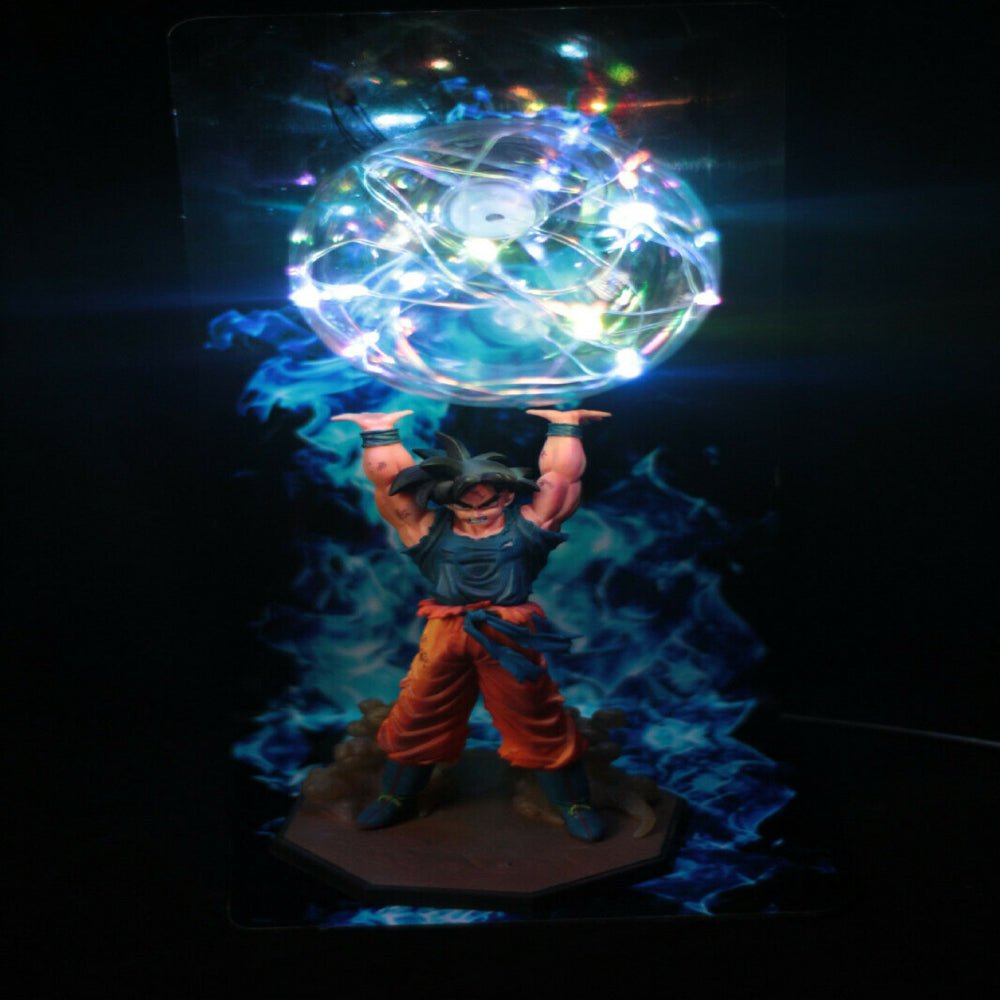 Lucento - Saiyan Power LED Lamp With Goku Figure Night Light - Nalani - UK Fashion Clothing and Decor
