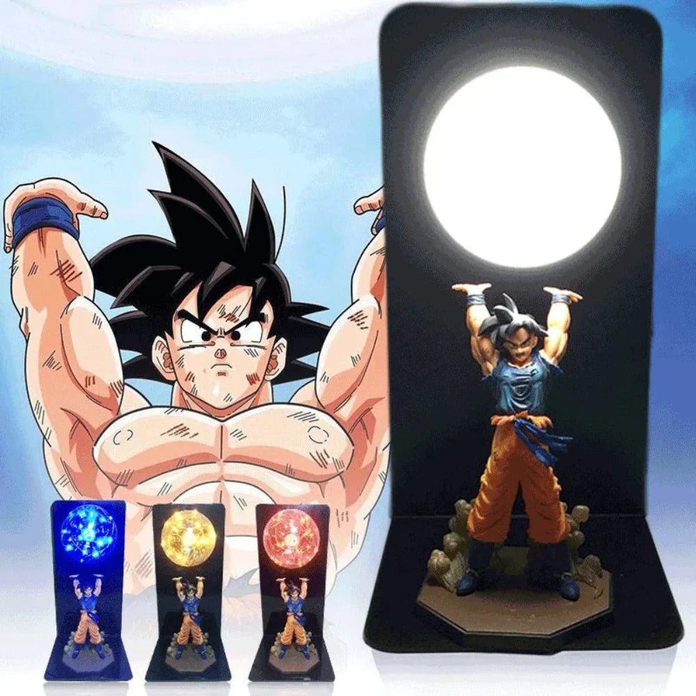Lucento - Saiyan Power LED Lamp With Goku Figure Night Light - Nalani - UK Fashion Clothing and Decor